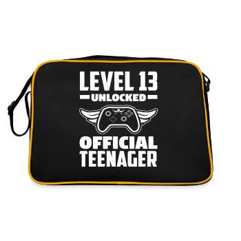 13. Geburtstag Jungen Gamer - Retro Tasche - Schwarz/Gold - Hinten