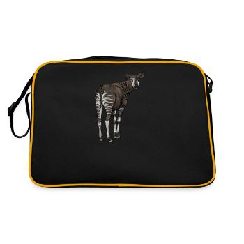 Okapi I girafe de la forêt tropicale pour - Sac Retro - noir/or - Dos