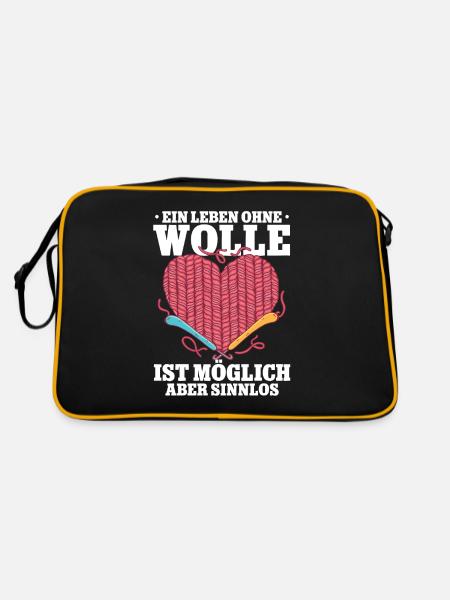Häkeln - Retro Tasche - Schwarz/Gold