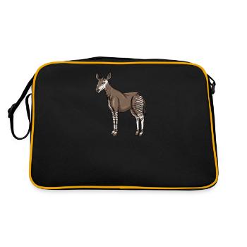 Okapi I girafe de la forêt tropicale pour - Sac Retro - noir/or - Dos