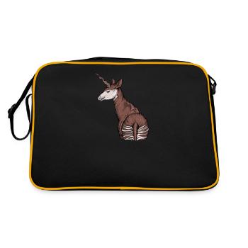 Okapi I Girafe de la forêt tropicale pour - Sac Retro - noir/or - Dos