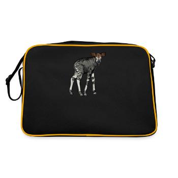 Okapi I Girafe de la forêt tropicale pour - Sac Retro - noir/or - Dos