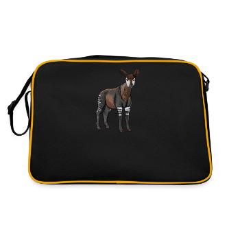Okapi I girafe de la forêt tropicale pour - Sac Retro - noir/or - Dos