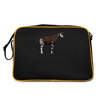 Okapi I girafe de la forêt tropicale pour - Sac Retro - noir/or - Dos