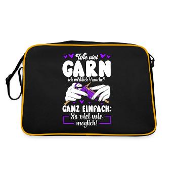 Häkeln - Retro Tasche - Schwarz/Gold - Hinten