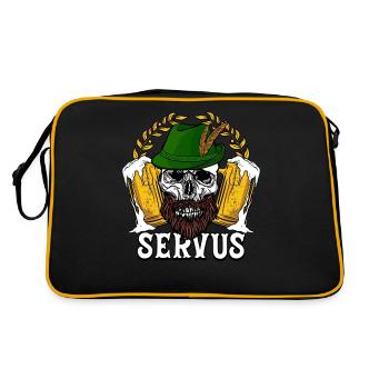 Servus - Retro Tasche - Schwarz/Gold - Hinten