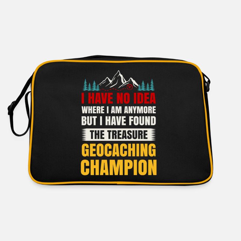 Schnitzeljagd Geocacher Abenteuer Geocaching Retro Tasche