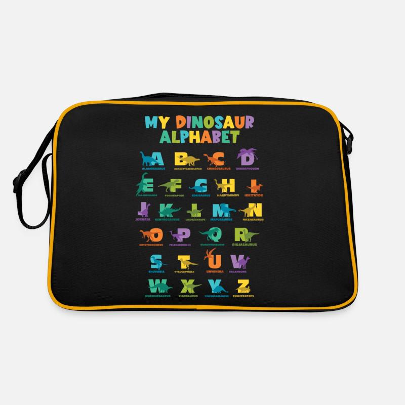 Dinosaurier Alphabet Learn Primer Geschenk Retro Tasche