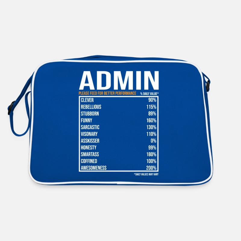 Admin tageswerte Lustig Admin Retro Tasche