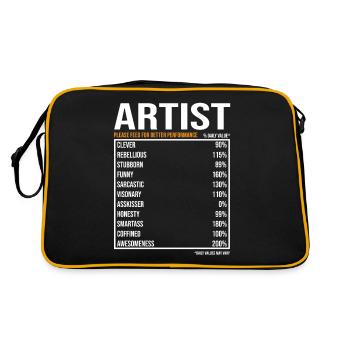 Artistes du jour Drôle d’artiste - Sac Retro - noir/or - Dos