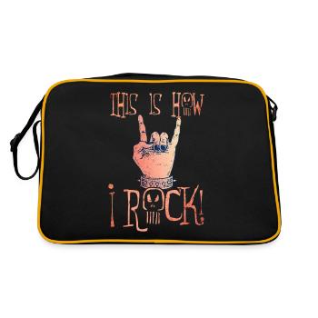 Rock and Roll Rock Roll Music - Retro Bag - black/gold - Back