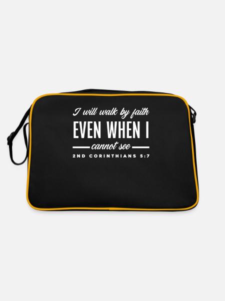Jesus Christ Christ Religion Religious - Retro Bag - black/gold - Back