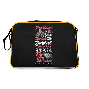 Jesus Christus Christ Religion Religiös - Retro Tasche - Schwarz/Gold - Hinten