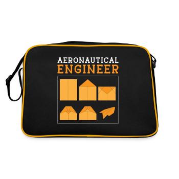 Aerospace Aeronautical Engineer Engineering Space - Retro Bag - black/gold - Back