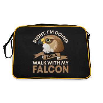 Bird of Prey drôle de fauconnier disant conception de chasse - Sac Retro - noir/or - Dos