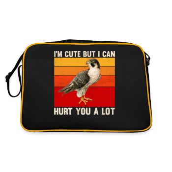 Bird of Prey drôle de fauconnier disant conception de chasse - Sac Retro - noir/or - Dos