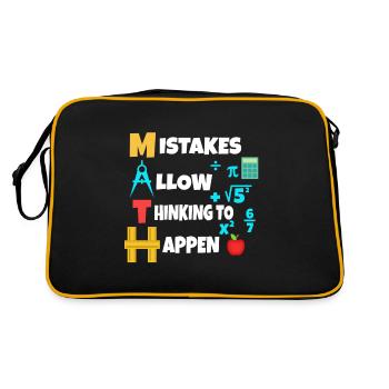 Dear math grow up and solve your own problems - Retro Bag - black/gold - Back