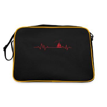 Mon cœur bat pour naviguer Heartline - Sac Retro - noir/or - Dos