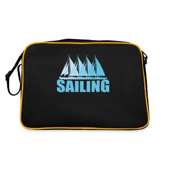 Voilier Voilier Sports Nautiques Vent - Sac Retro - noir/or - Dos