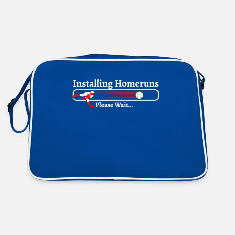 Installiere Homeruns Bitte warten - Baseball Retro Tasche
