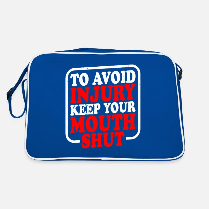 To Avoid Injury, Keep Your Mouth Shut Retro Bag