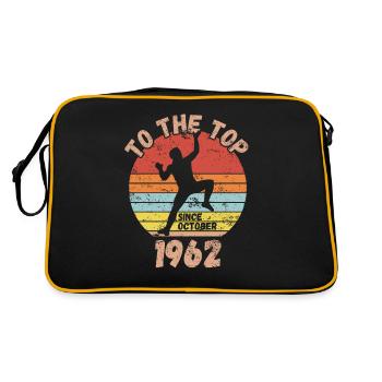 Geburtstag Klettern Bouldern seit Oktober 1962 - Retro Tasche - Schwarz/Gold - Hinten