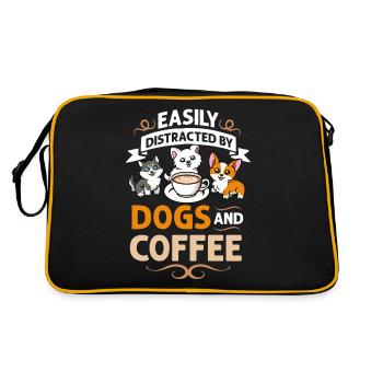 Cafetière Chien Machine Puppy Cup Grains - Sac Retro - noir/or - Dos