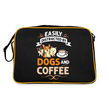Cafetière Chien Machine Puppy Cup Grains - Sac Retro - noir/or - Dos
