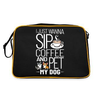 Cafetière Chien Machine Puppy Cup Grains - Sac Retro - noir/or - Dos