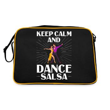 Salsa Dance Music Course Débutant Entraînement Danseur - Sac Retro - noir/or - Dos