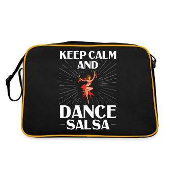 Salsa Dance Music Course Débutant Entraînement Danseur - Sac Retro - noir/or - Dos