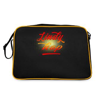 Lindy Hop Dance Swing Tanz - Retro Tasche - Schwarz/Gold - Hinten