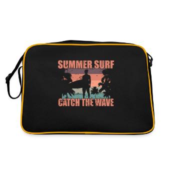 Summer Surf Catch the Wave Surfing - Retro Bag - black/gold - Back