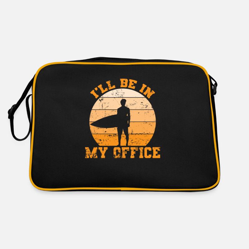 Je serai dans mon bureau Planche de surf Sac Retro