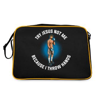 Essayez Jésus pas moi Jésus Cadeau - Sac Retro - noir/or - Dos