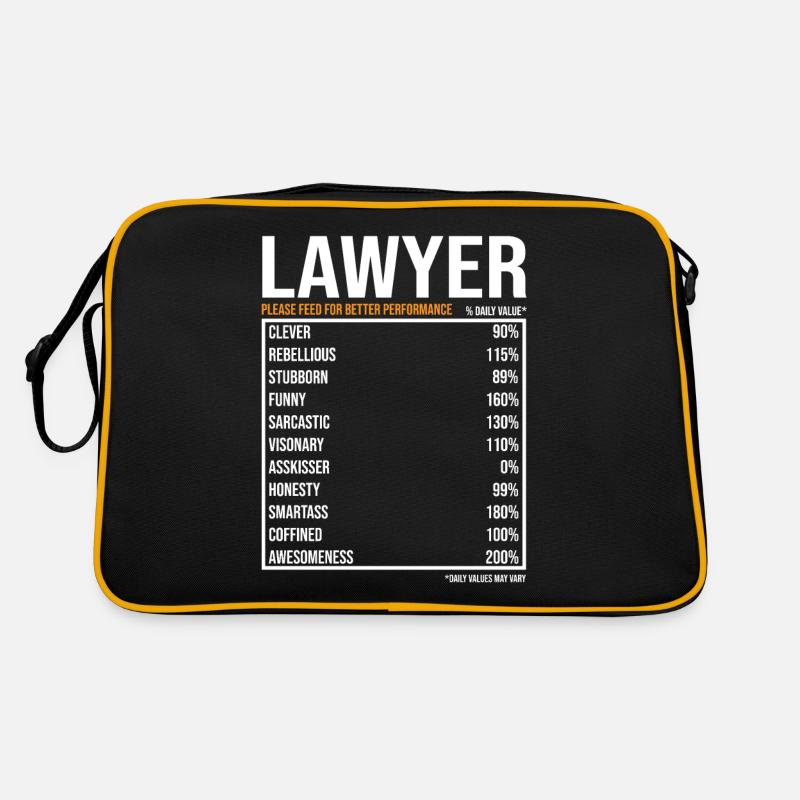 Anwalt tageswerte Anwalt Geschenk - Retro Tasche - Schwarz/Gold