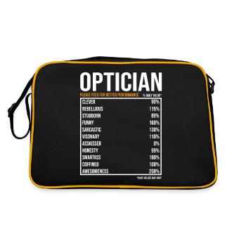 Optician Daily Values Funny Optician - Retro Bag - black/gold - Back