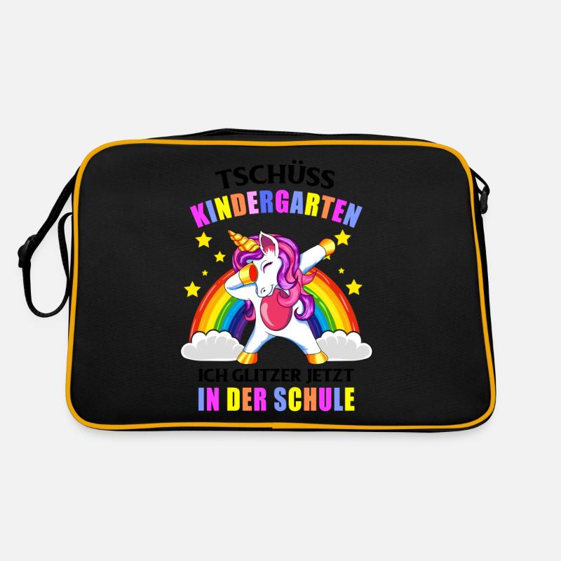 Tschüss Kindergarten Ich Glitzer in der Schule Retro Tasche