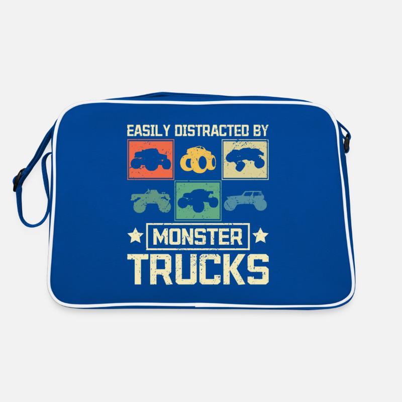 Easily distracted by Monster trucks Retro Tasche