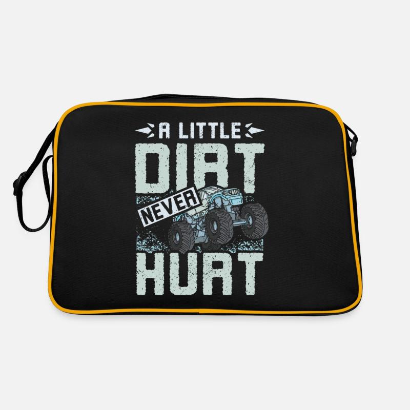 A little dirt never hurt Monster trucks Retro Bag
