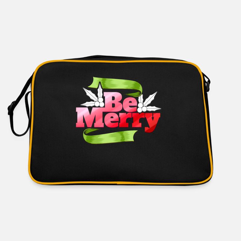 Be Merry Christmas The Mistletoe Christmas Retro Bag