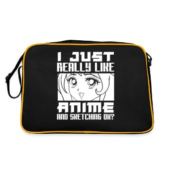 Anime Drawing Hobby Leisure Animes - Retro Bag - black/gold - Back