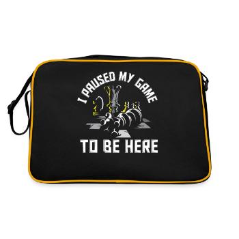Funny Chess Player Chess Player Gift - Retro Bag - black/gold - Back
