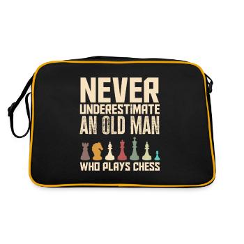 Funny Chess Player Chess Player Gift - Retro Bag - black/gold - Back