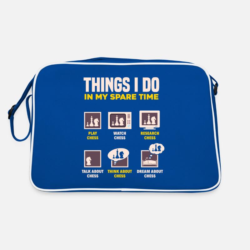 Funny Chess Player Chess Player Gift Retro Bag