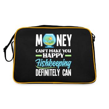 Funny Aquarist Aquarist Aquarium Gift - Retro Bag - black/gold - Back