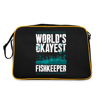 Funny Aquarist Aquarist Aquarium Gift - Retro Bag - black/gold - Back