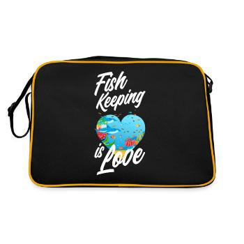 Funny Aquarist Aquarist Aquarium Gift - Retro Bag - black/gold - Back