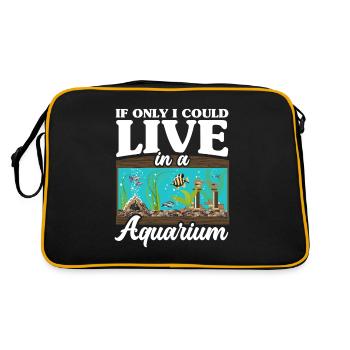 Funny Aquarist Aquarist Aquarium Gift - Retro Bag - black/gold - Back