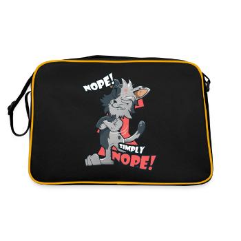 Non! geneverte et chat paresseux Nö amoureux des chats - Sac Retro - noir/or - Dos